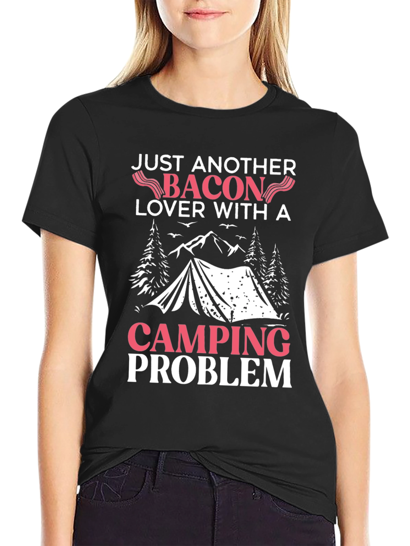 Bacon & Camping Lover T-Shirt - Funny Graphic Tee