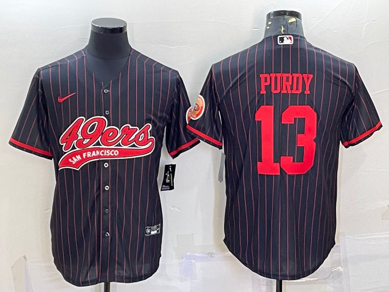 Men's San Francisco 49ers Brock Purdy #13 Black Game Player Jerseys Joint Edition