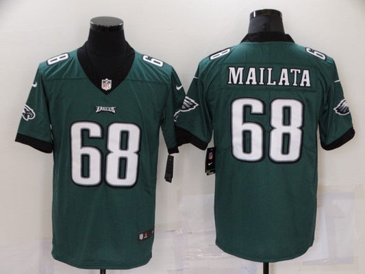 Men's Philadelphia Eagles Jordan Mailata #68 Midnight Green Game Jerseys