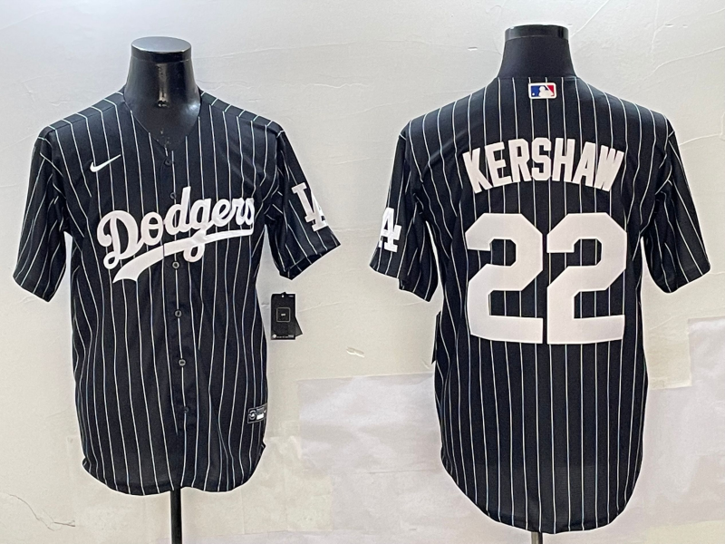 Men's Los Angeles Dodgers Clayton Kershaw #22 Black Alternate Limited Player Jerseys