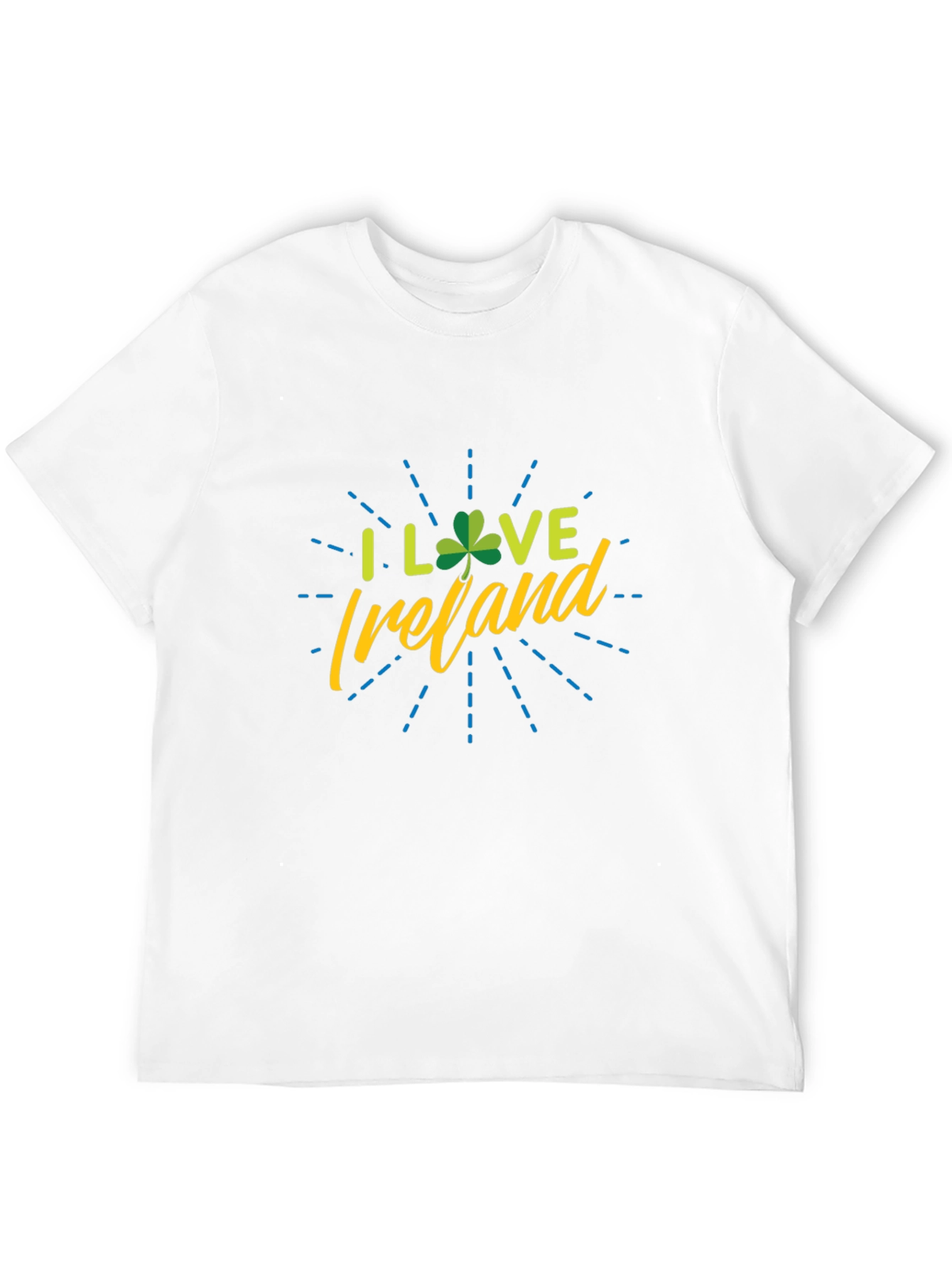 I Love Ireland Shamrock Graphic Tee - Black