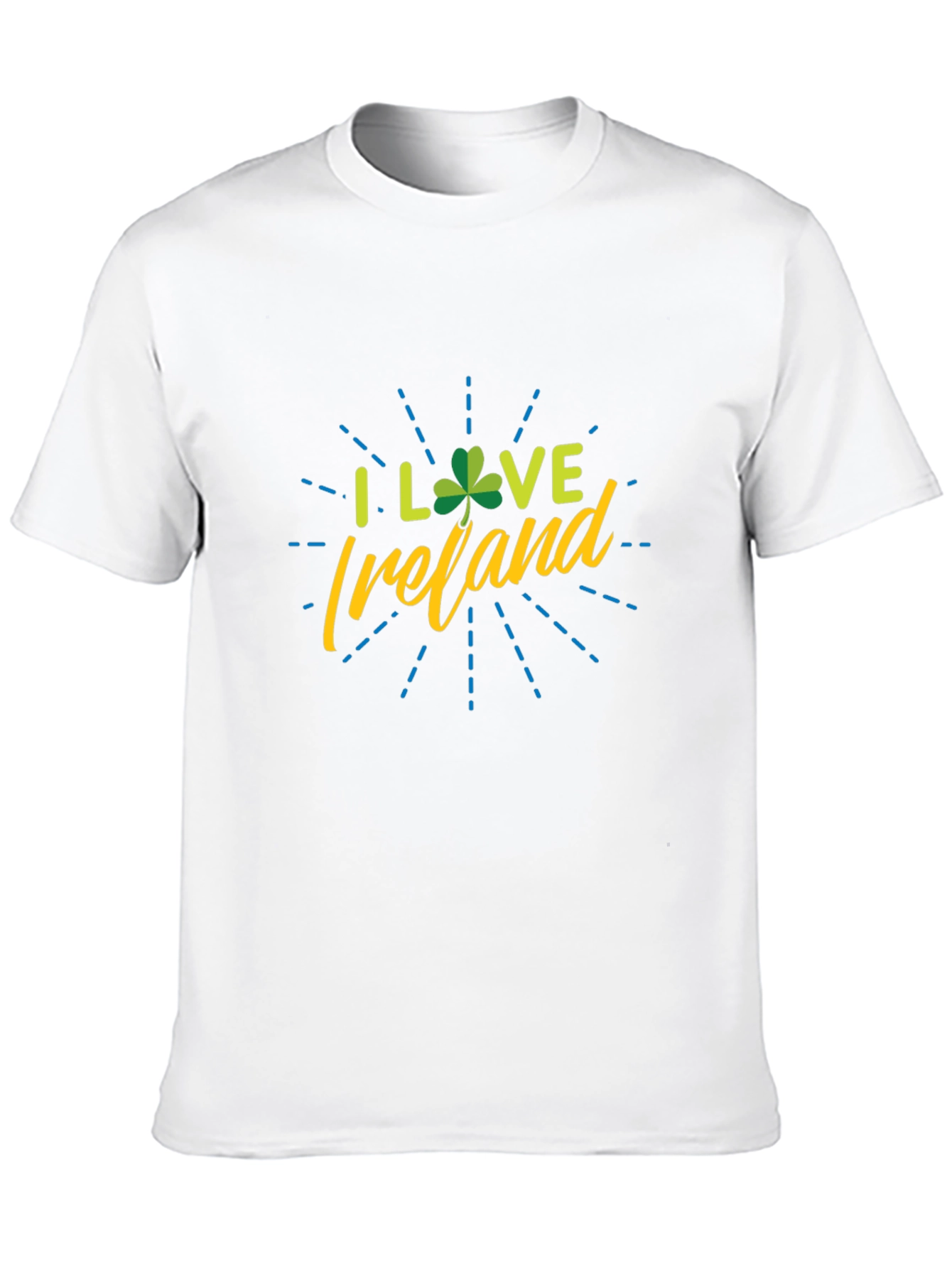 I Love Ireland Shamrock Graphic Tee - Black