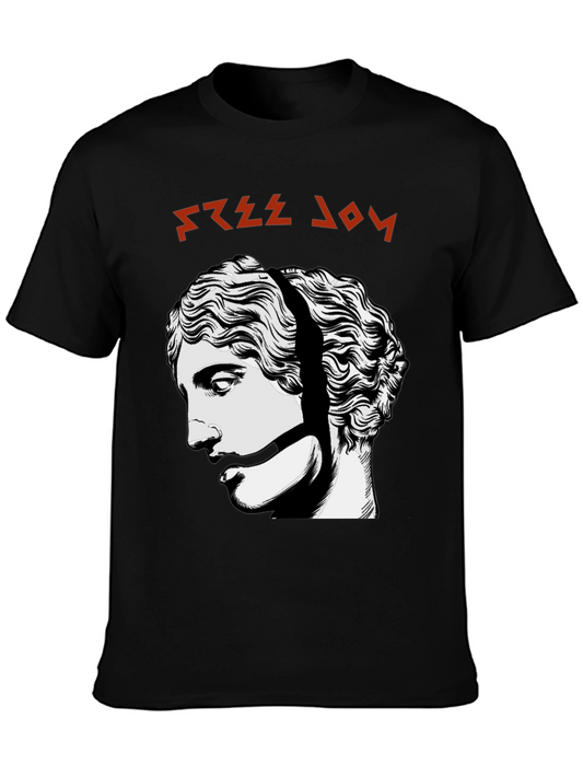 Free Joy Graphic Tee - Black Cotton Shirt