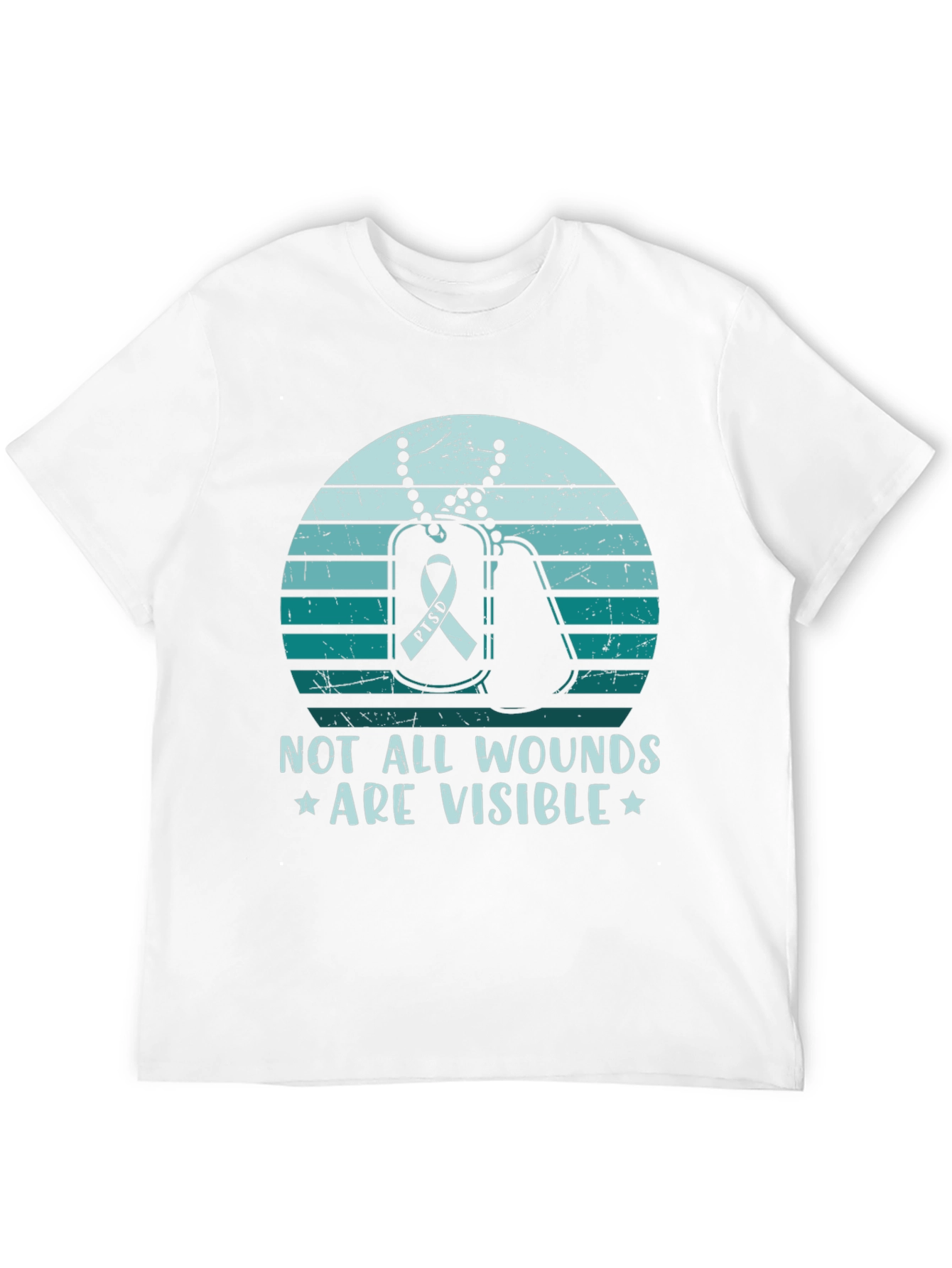 PTSD Awareness Graphic Tee - Not All Wounds Visible