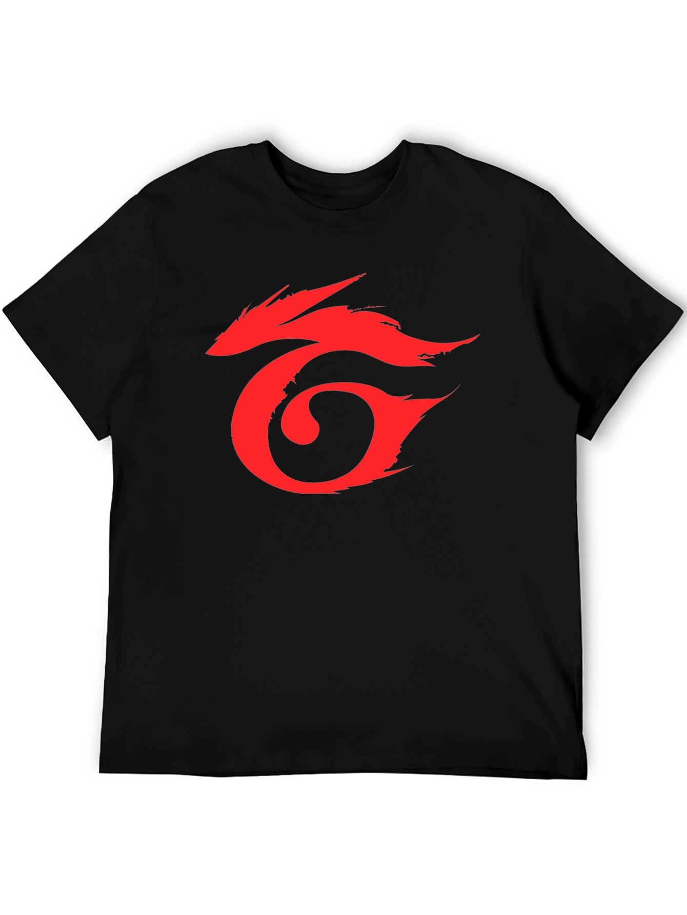 Mens Black T-Shirt with Red Graphic