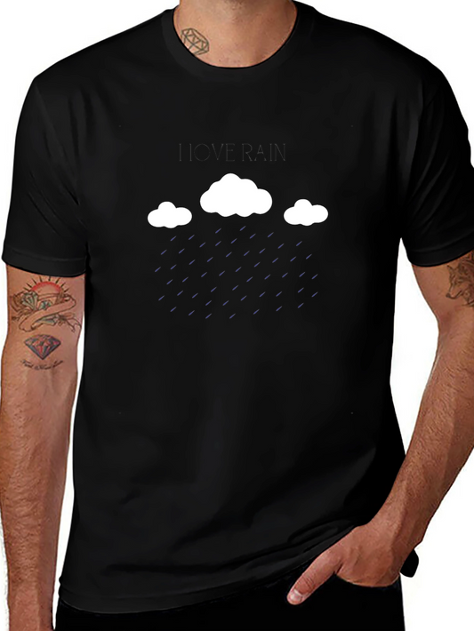 Cloud Rain Graphic Tee - Black