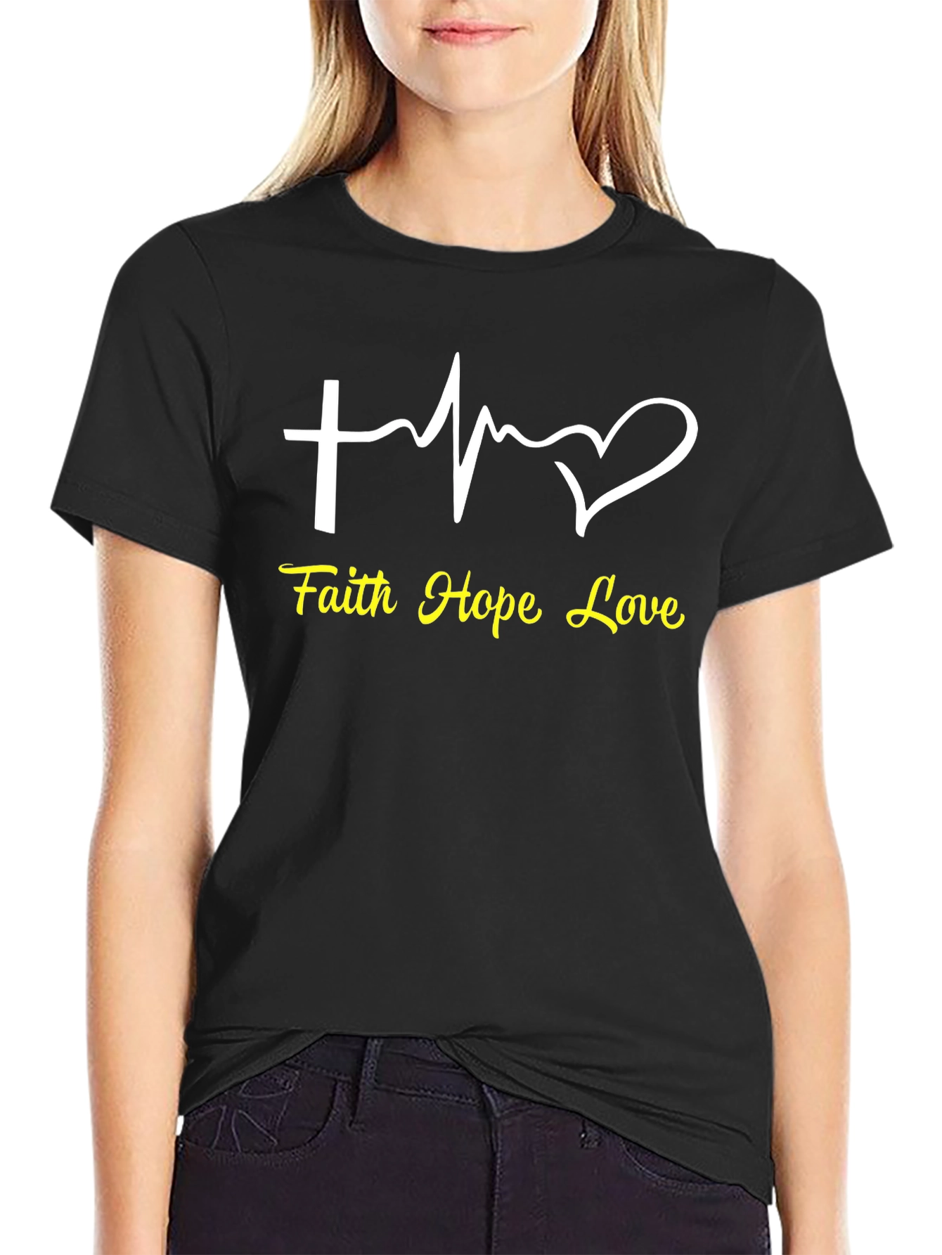 Faith Hope Love Heartbeat T-Shirt
