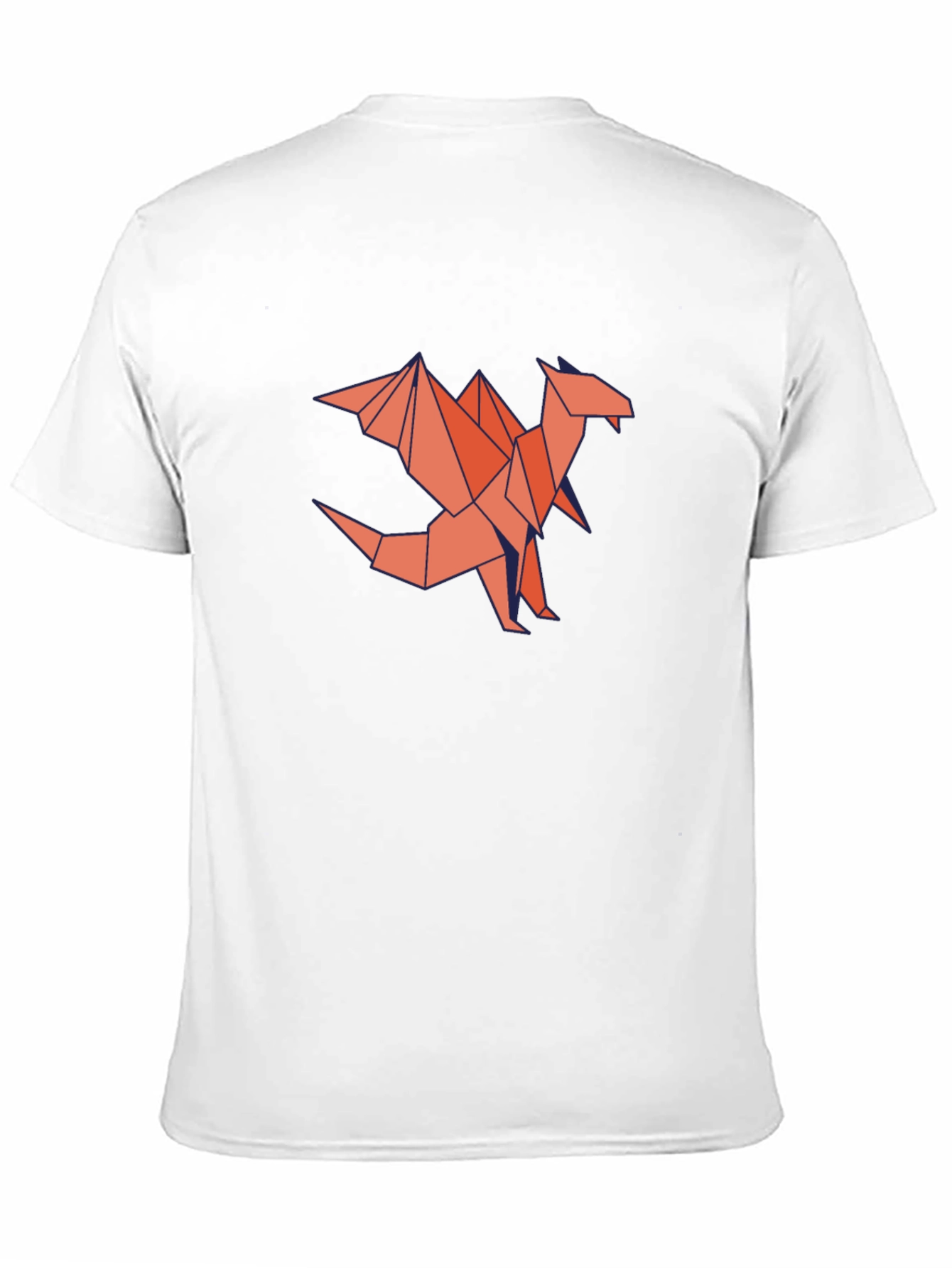 Geometric Dragon Graphic T-Shirt - Black