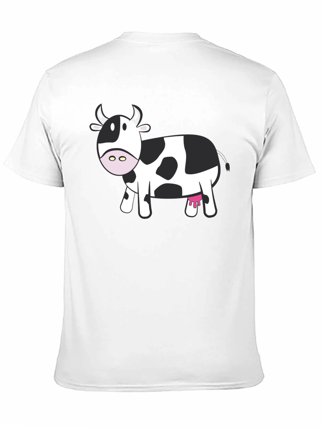 Cow Graphic Tee - Black Cotton Shirt