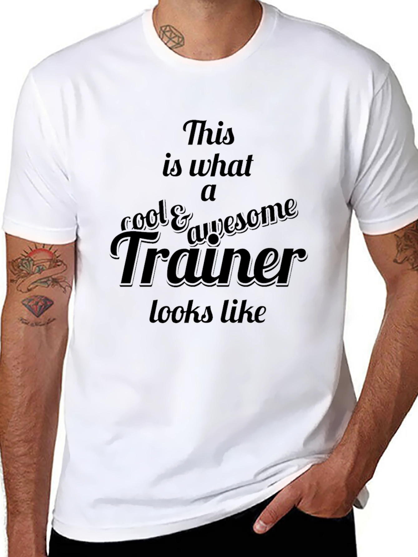 Cool Trainer Graphic Tee - Black Casual T-Shirt
