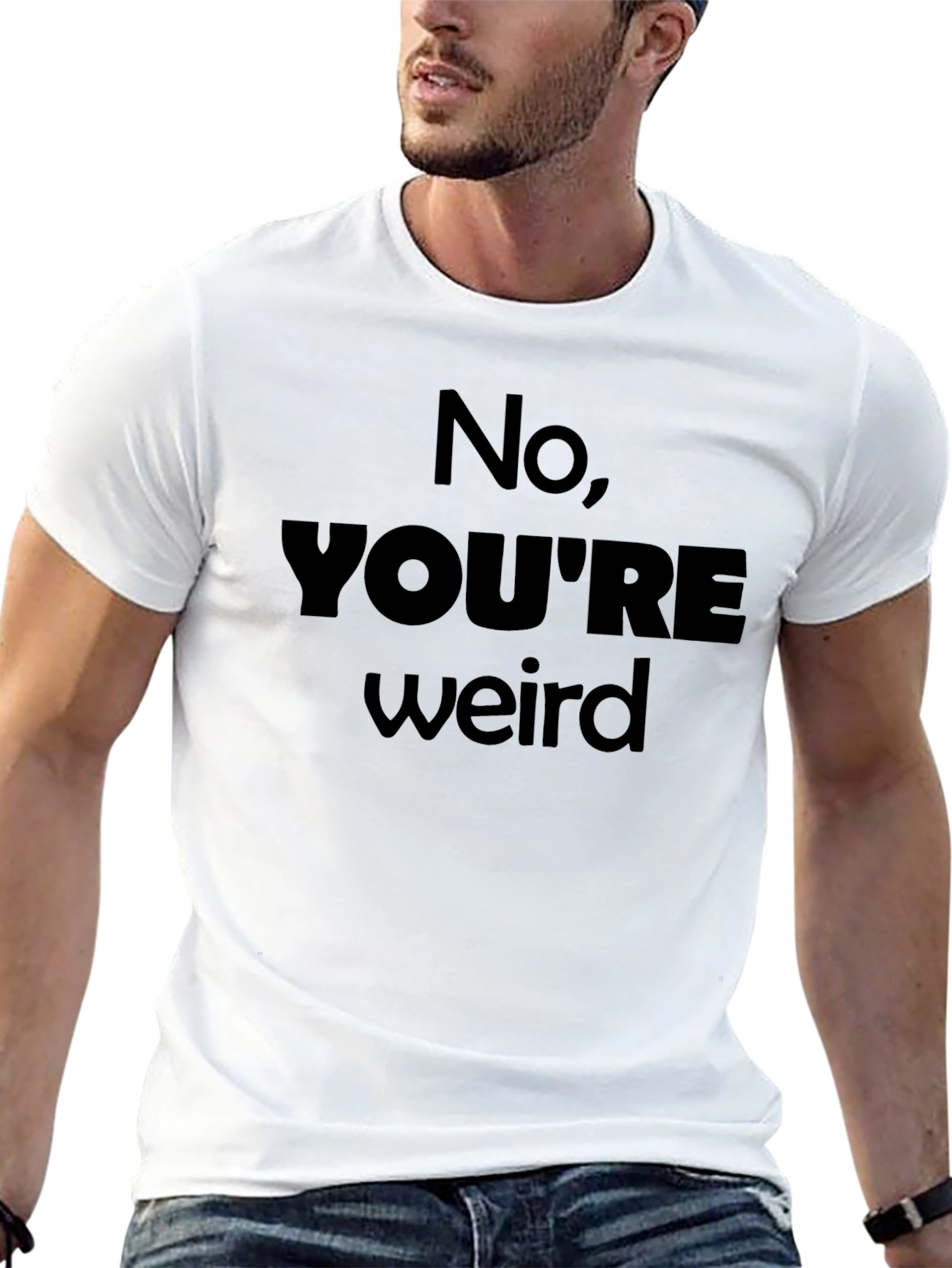 No Youre Weird Black Graphic Tee