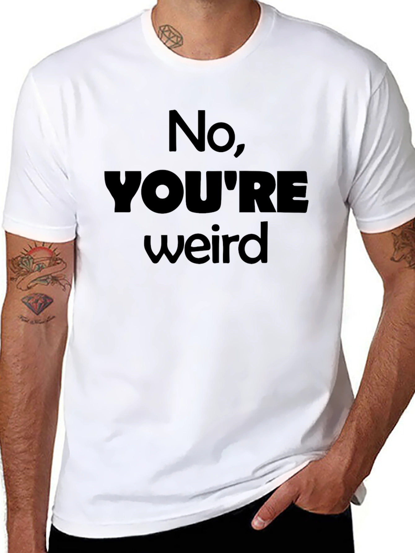 No Youre Weird Black Graphic Tee