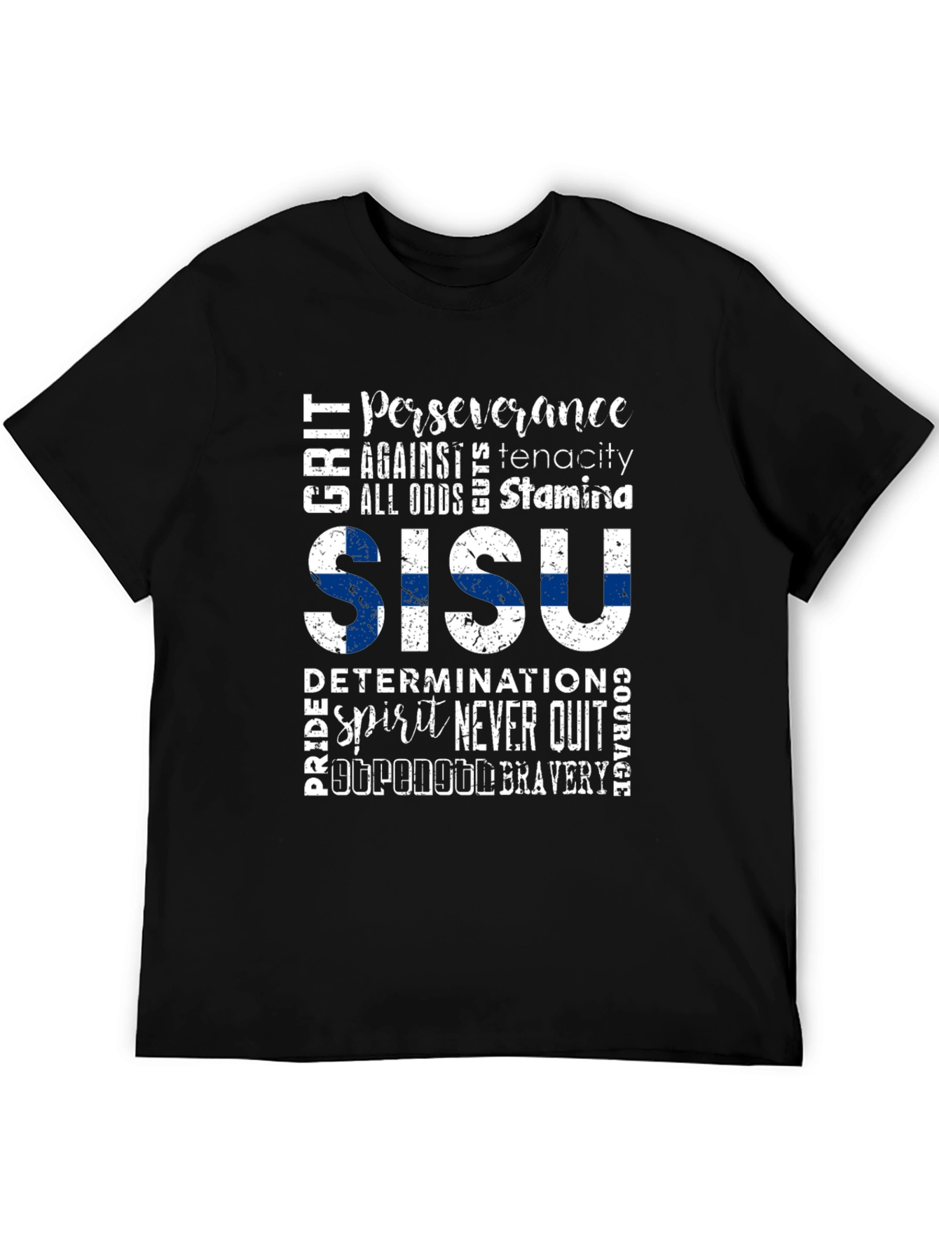 Sisu Finland Flag Graphic T-Shirt