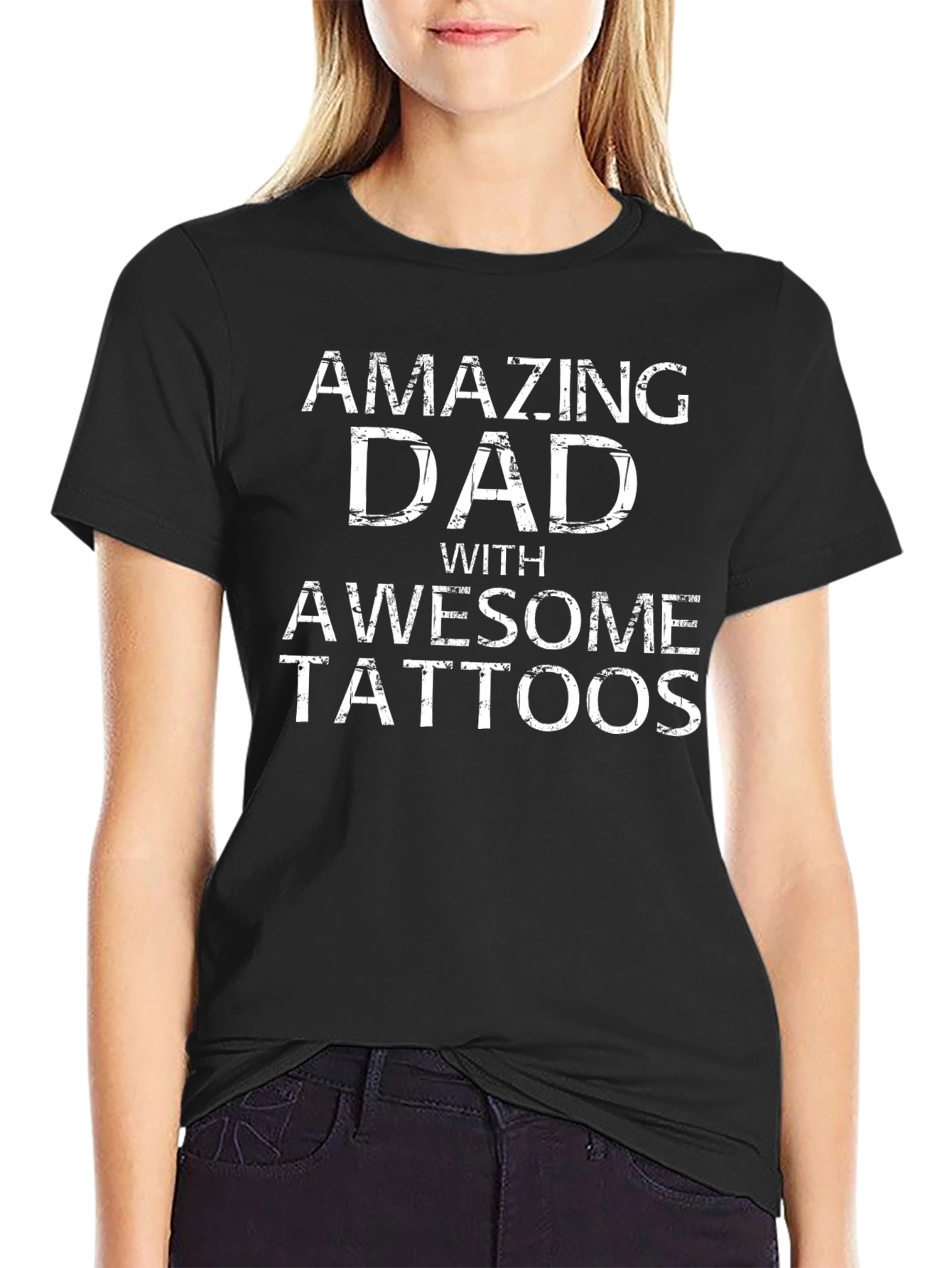 Amazing Dad with Awesome Tattoos Graphic T-Shirt