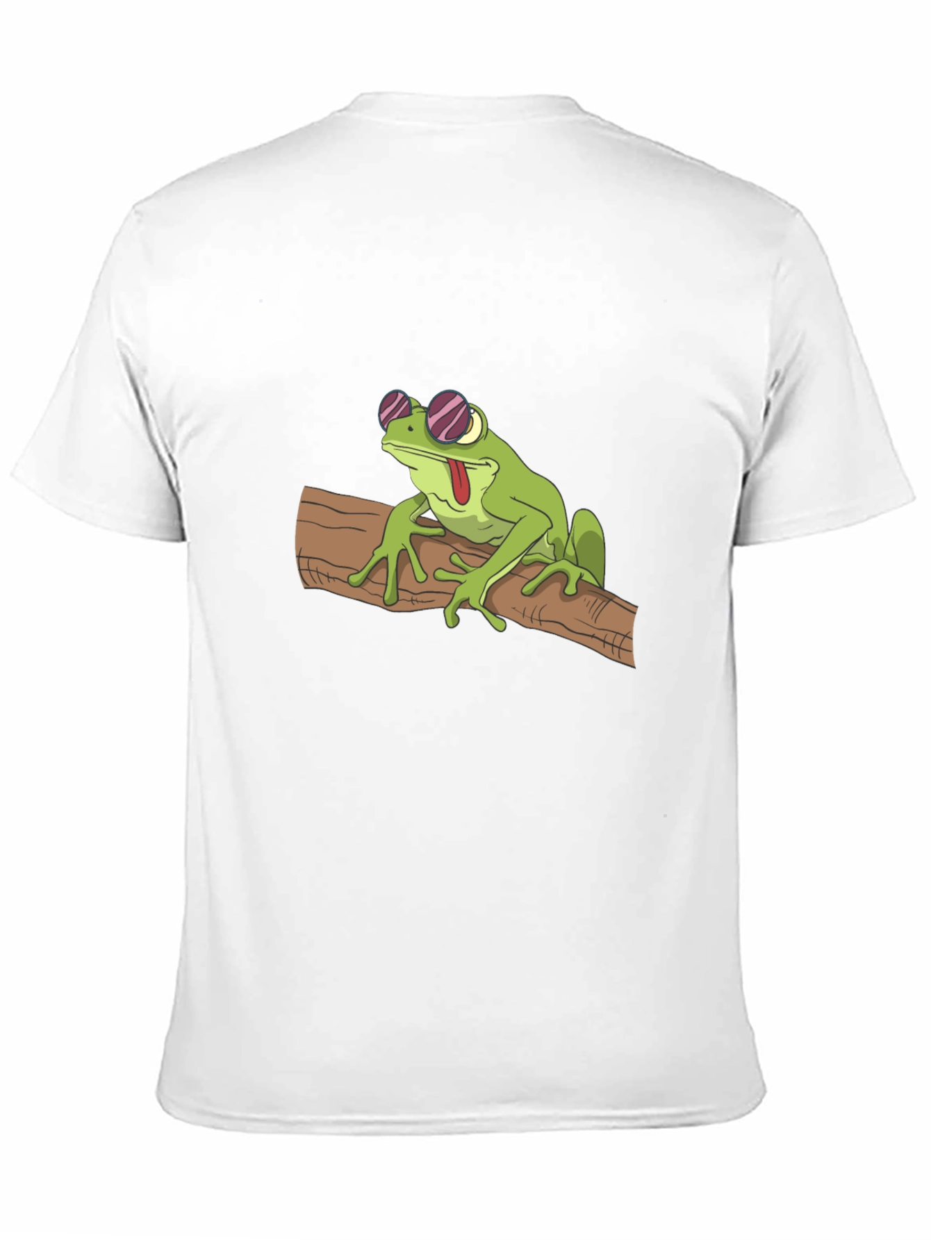 Cool Frog on Branch Black T-Shirt