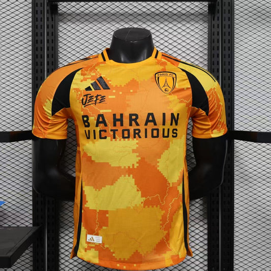2025-26 Paris Saint-Germain Second Away Yellow Player Version Jersey-Men's