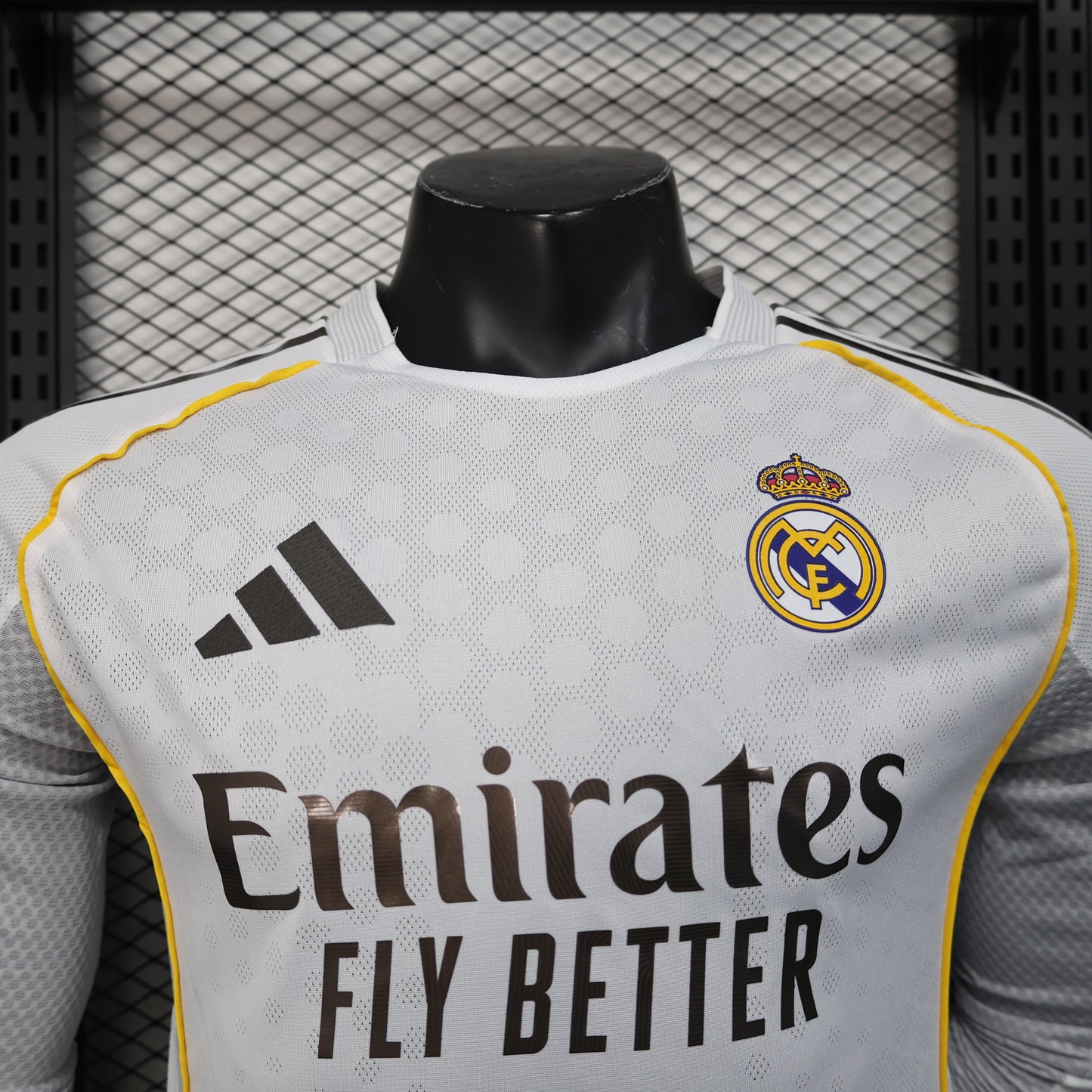 2025-26 Real Madrid Home Long Sleeve Player Version Jersey - Men's