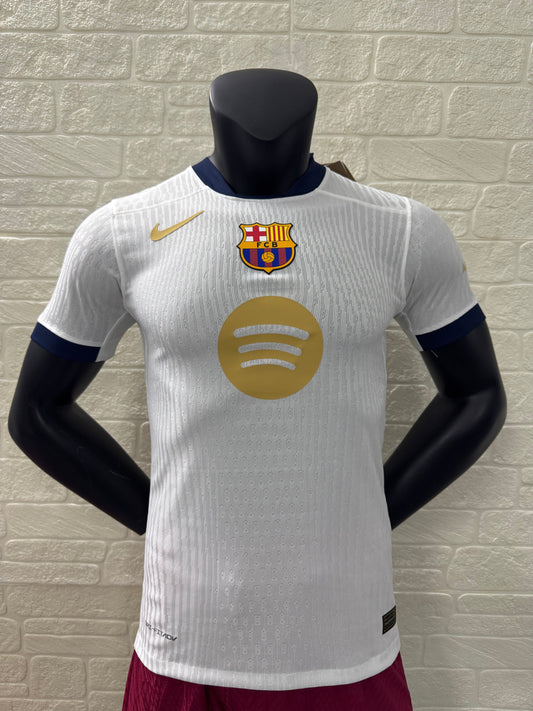 2025-26 Barcelona Home Player Version Shirt White Jersey