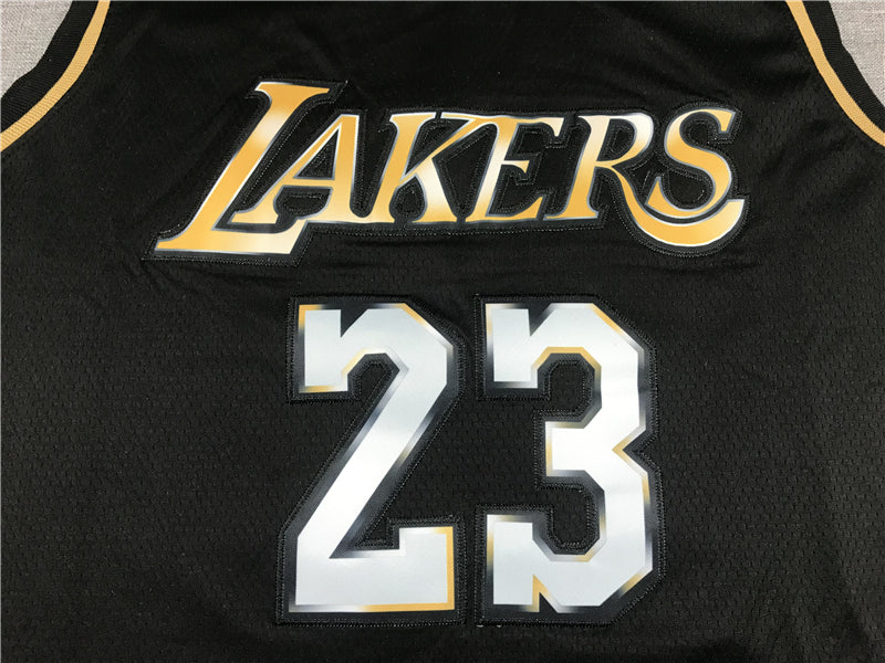 Men's Los Angeles Lakers LeBron James #23 Black Swingman Player Jerseys
