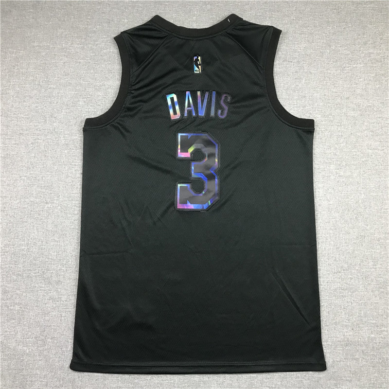 Men's Los Angeles Lakers Anthony Davis #3 Black Swingman Player Jerseys