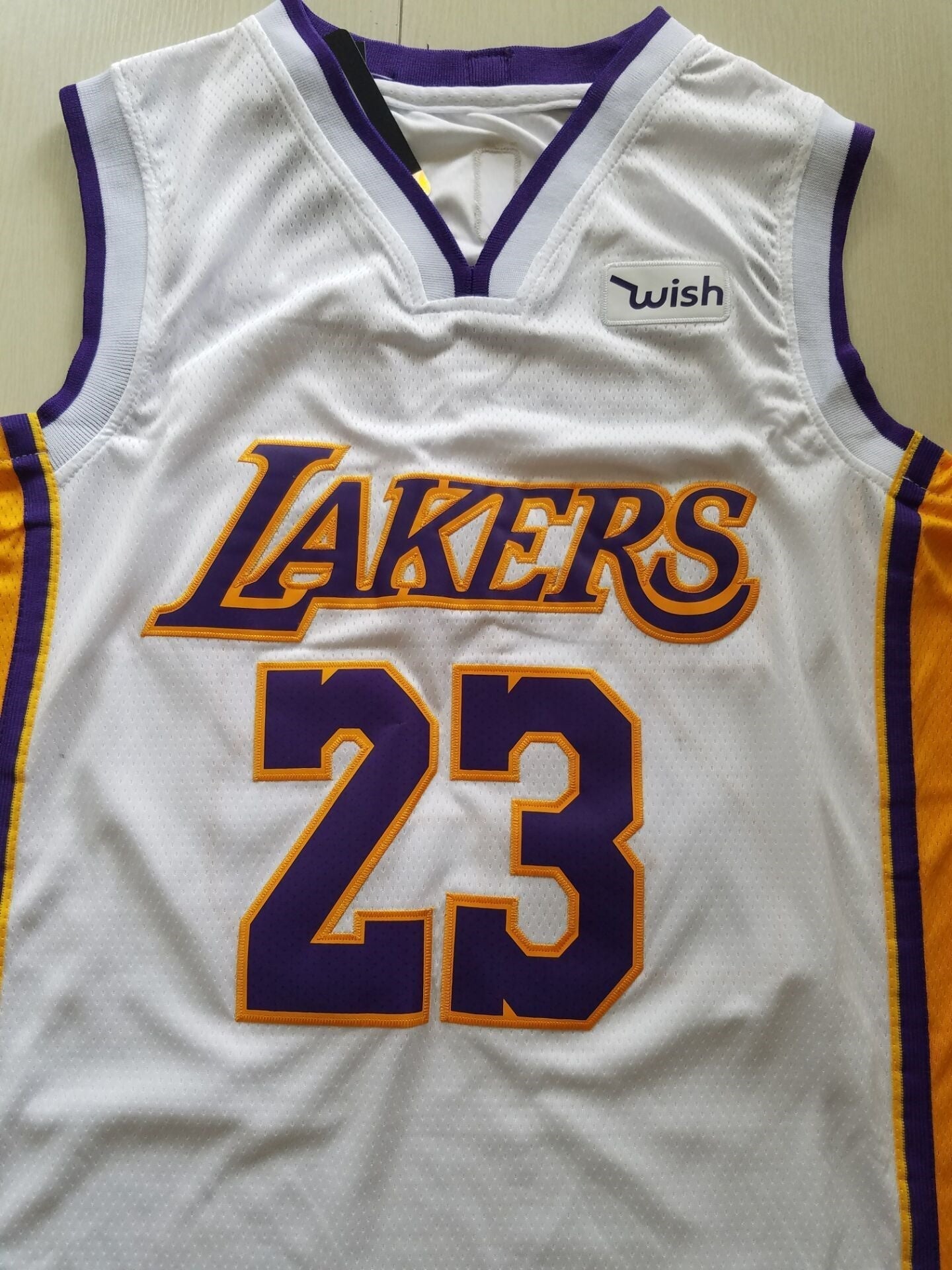 Men's Los Angeles Lakers LeBron James #23 NBA White Swingman Jerseys