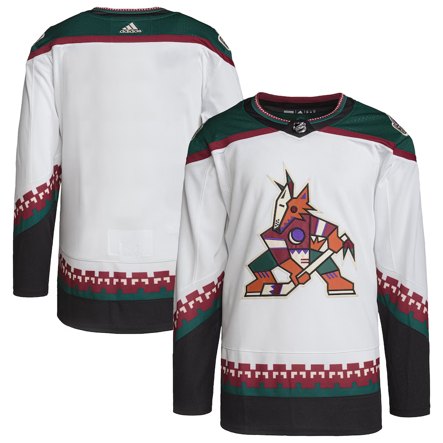 Men's Arizona Coyotes White Primegreen Authentic Blank Jerseys