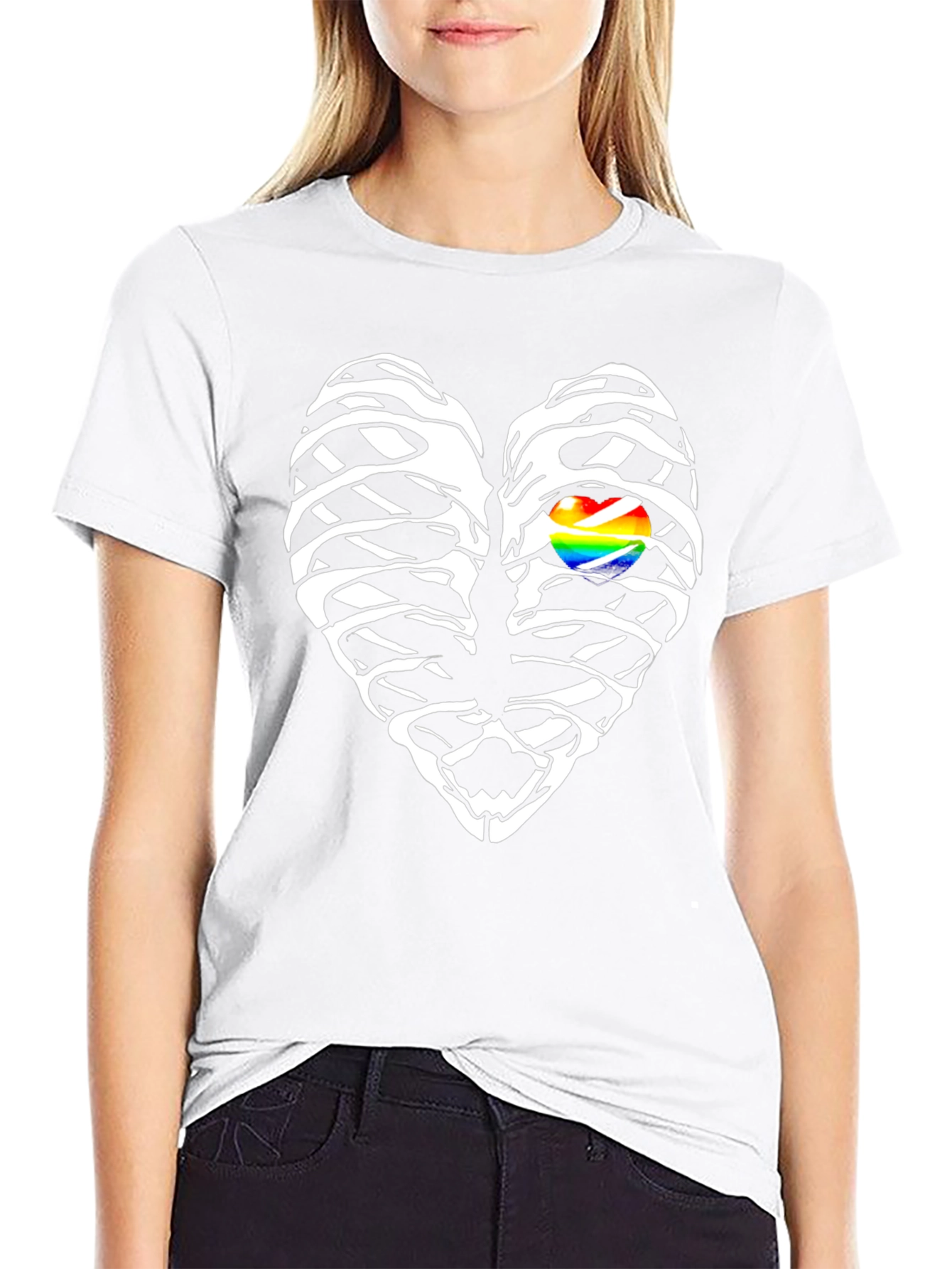 Heart Ribcage LGBT Graphic T-Shirt