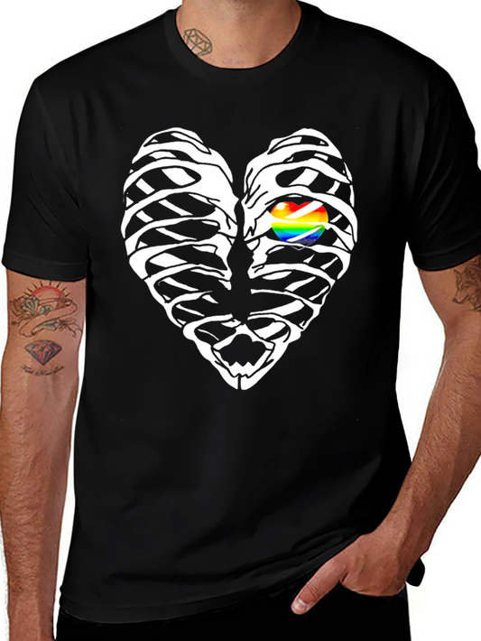 Heart Ribcage LGBT Graphic T-Shirt