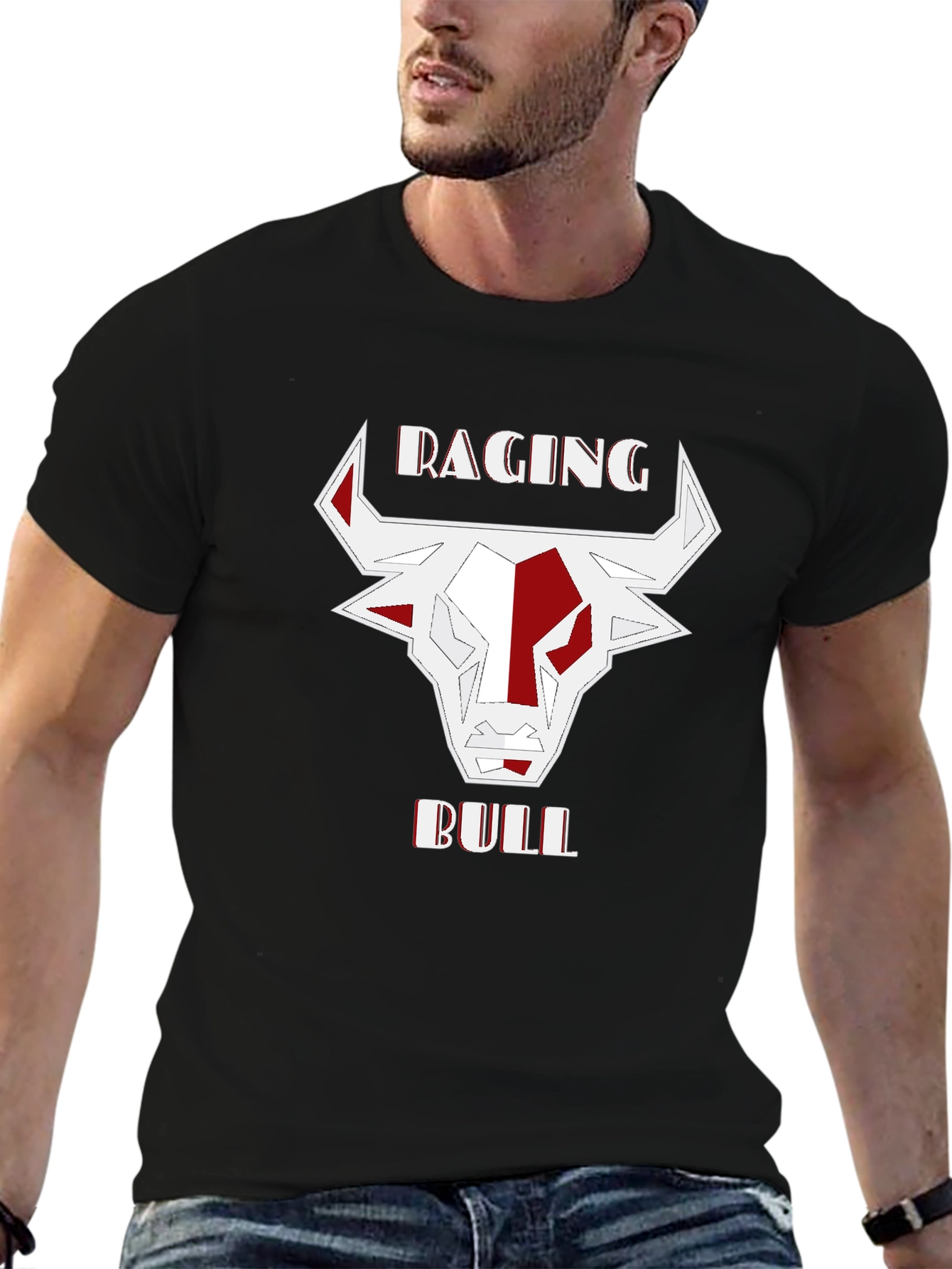 Raging Bull Graphic Tee - Stylish Mens Black T-Shirt
