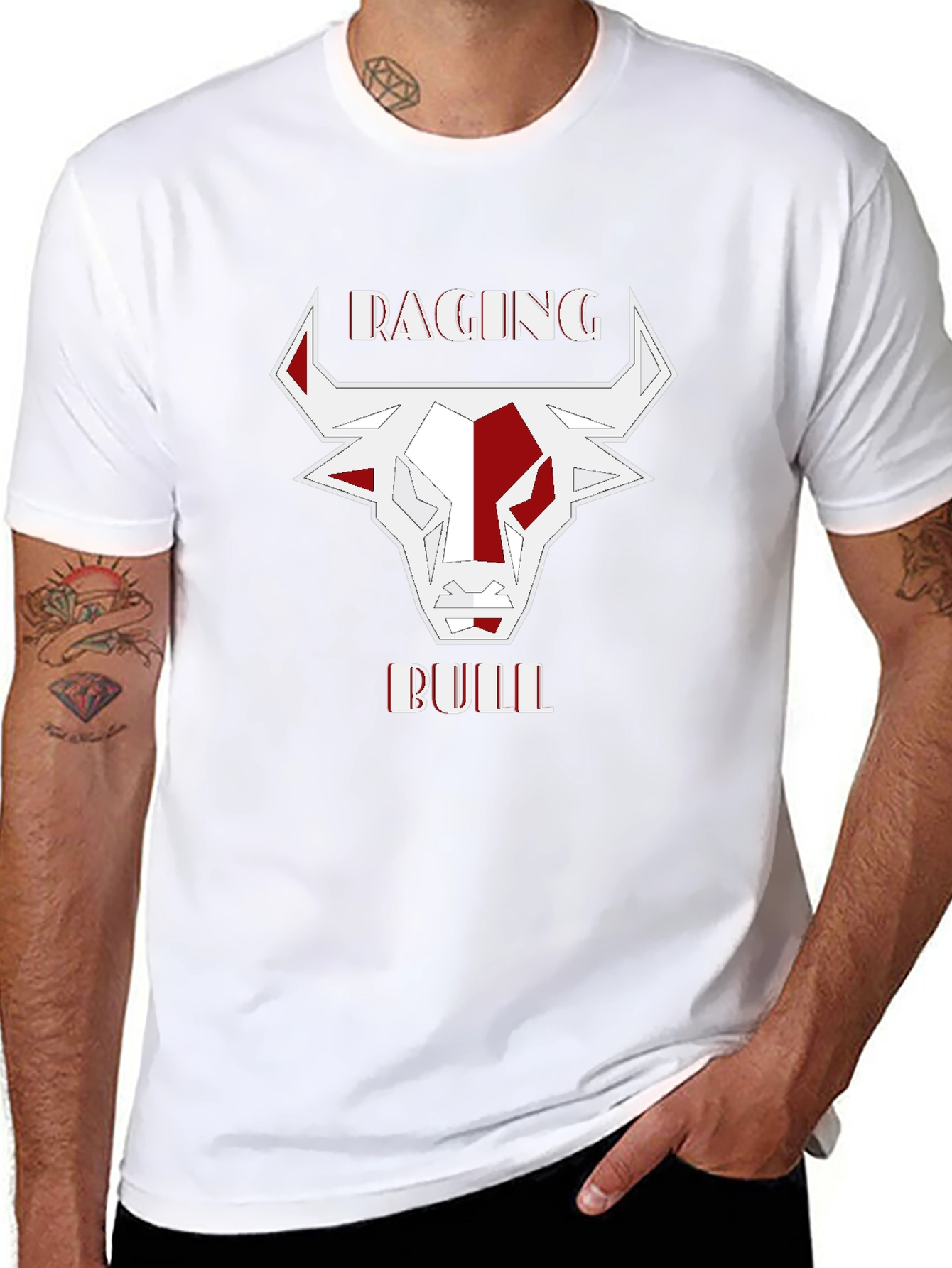 Raging Bull Graphic Tee - Stylish Mens Black T-Shirt