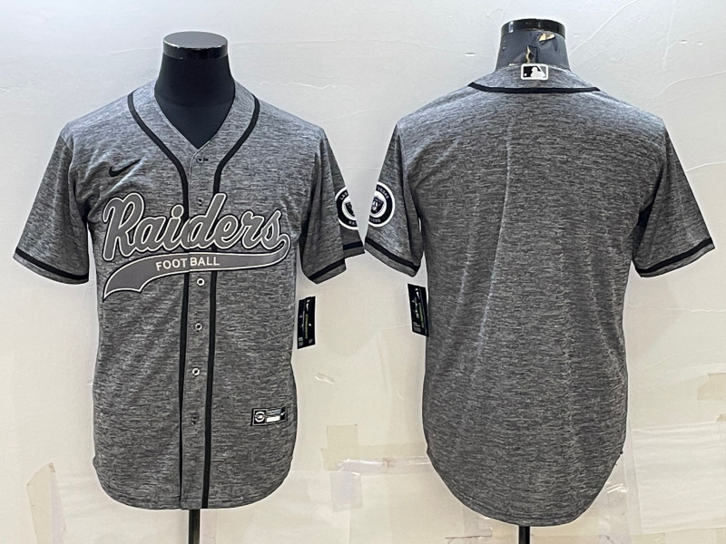 Men's Las Vegas Raiders Gray Game Blank Jerseys