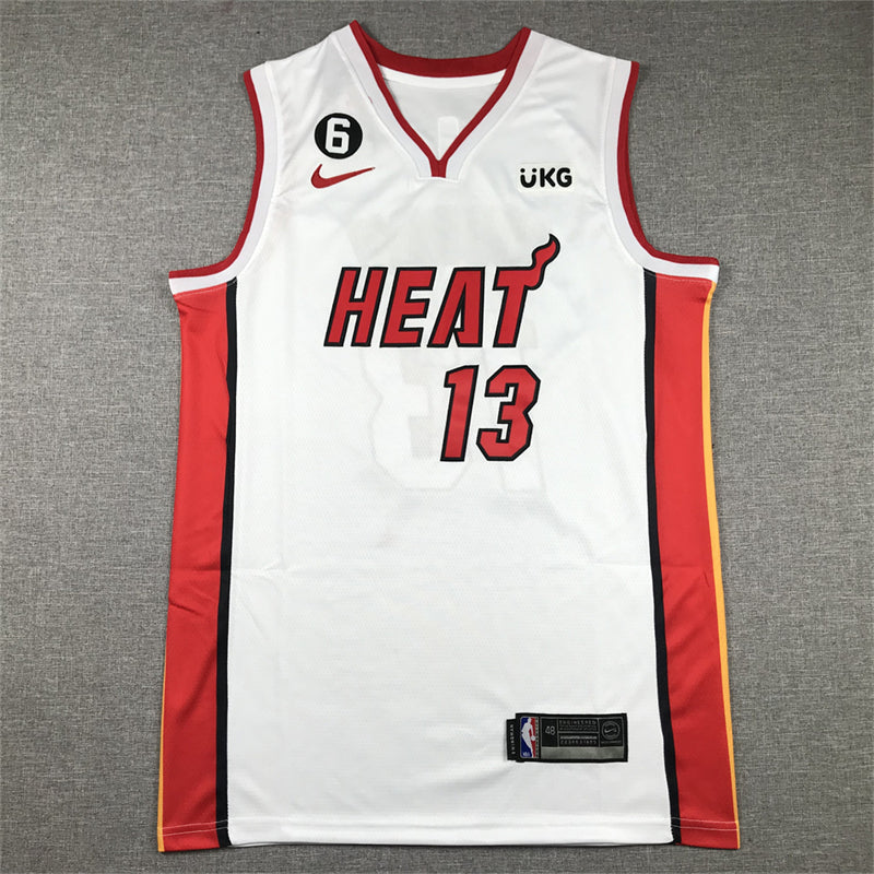 Men's Miami Heat Bam Adebayo #13 White 2022/23 Swingman Jerseys - Association Edition