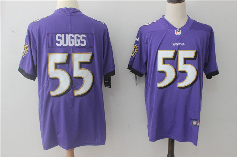 Men's Baltimore Ravens Terrell Suggs #55 Purple Game Jerseys
