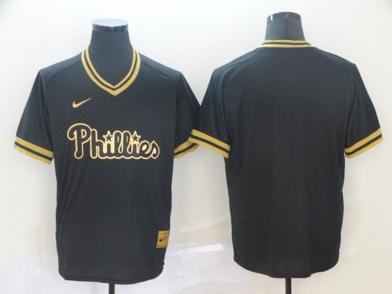 Men's Philadelphia Phillies Black Replica Blank Jerseys