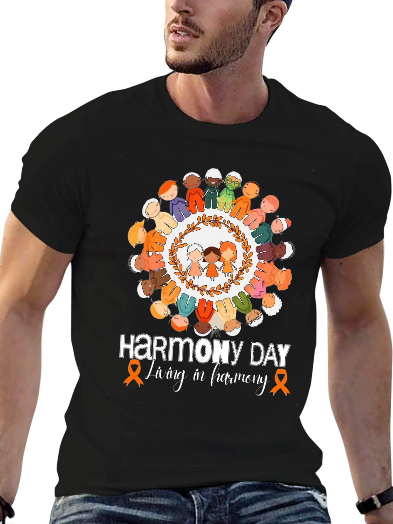 Harmony Day T-Shirt: Living in Harmony Tee