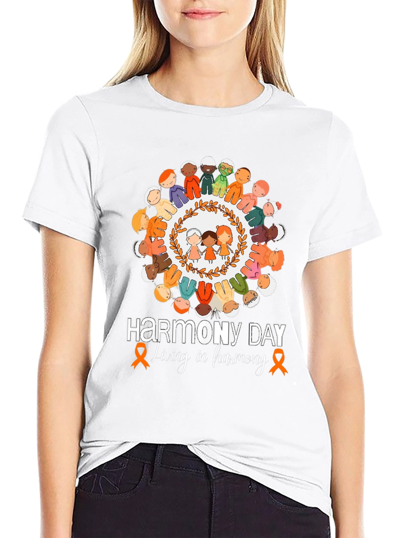 Harmony Day T-Shirt: Living in Harmony Tee