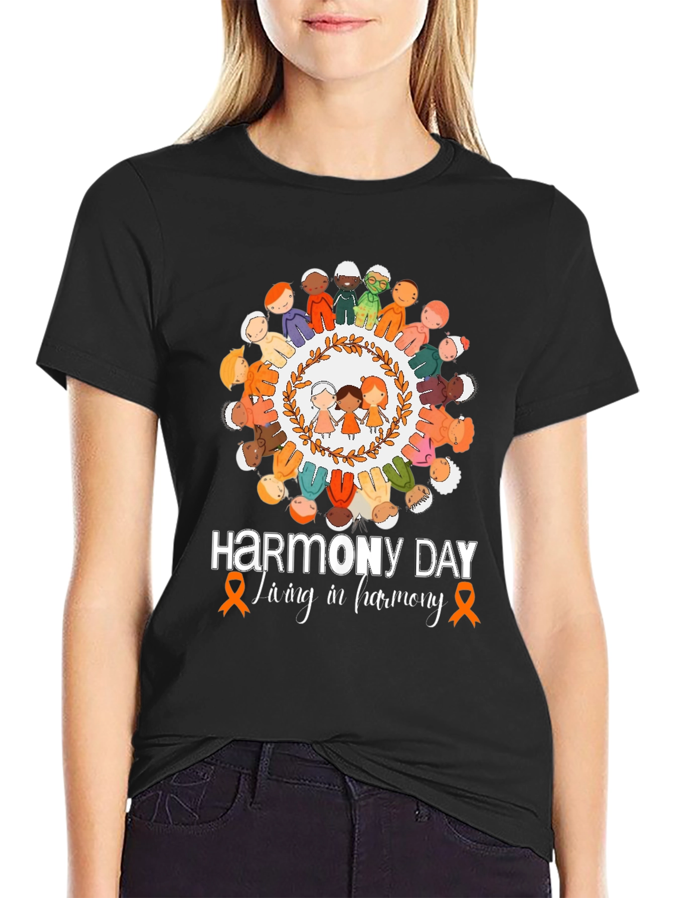 Harmony Day T-Shirt: Living in Harmony Tee