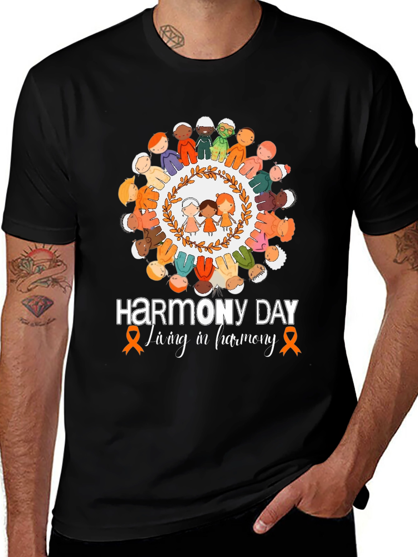 Harmony Day T-Shirt: Living in Harmony Tee