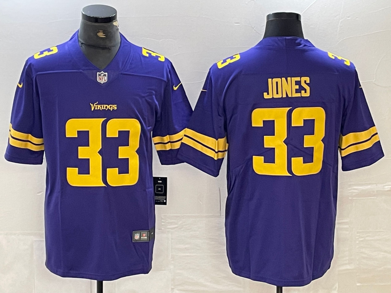 Men's Minnesota Vikings Aaron Jones #33 Purple Vapor F.U.S.E. Limited Jerseys