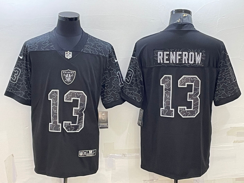 Men's Las Vegas Raiders Hunter Renfrow #13 Black Retired Player RFLCTV Limited Jerseys