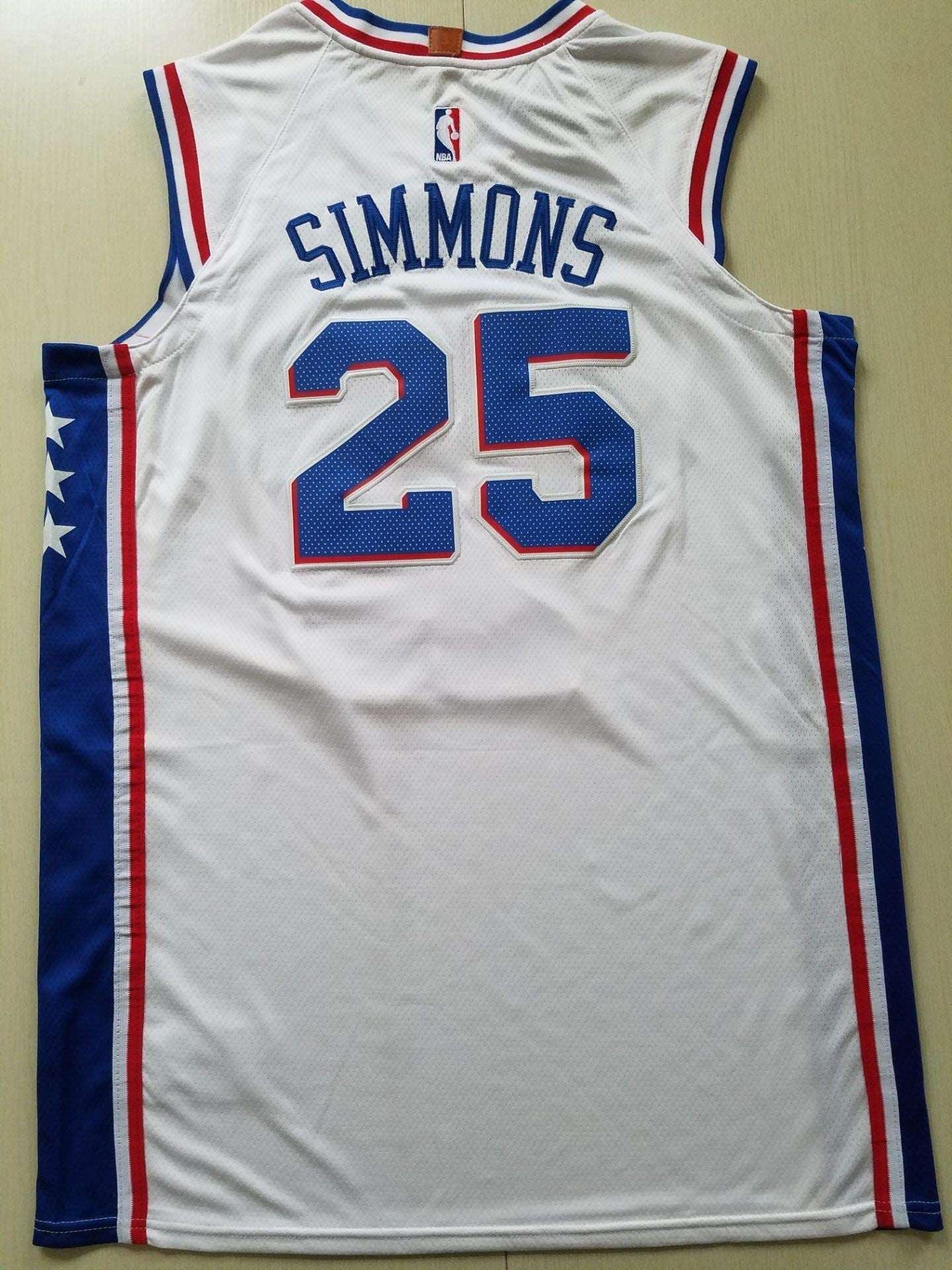 Men's Philadelphia 76ers Ben Simmons #25 White Swingman Jerseys