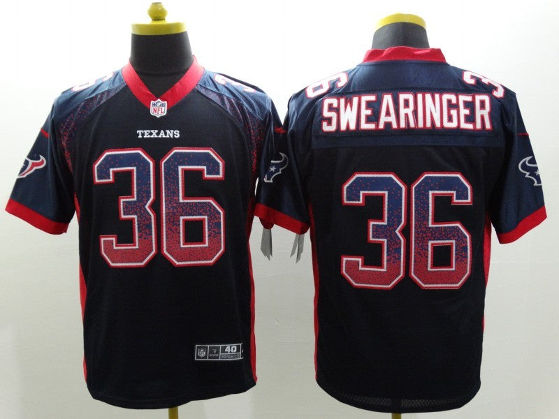 Men's Houston Texans D. J. Swearinger #36 Navy Game Jerseys