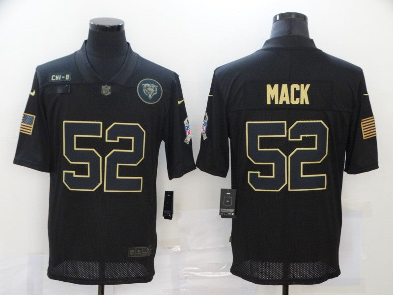 Men's Chicago Bears Khalil Mack #52 Black Game Replica Jerseys