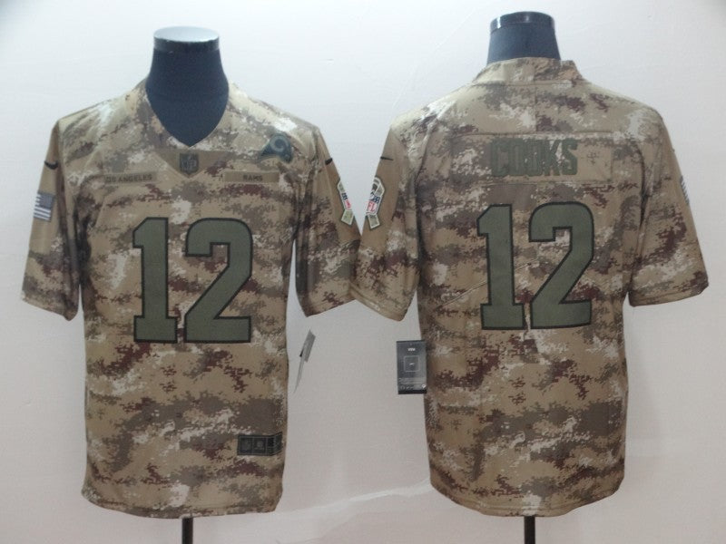 Men's Los Angeles Rams Brandin Cooks #12 Camouflage Game Jerseys