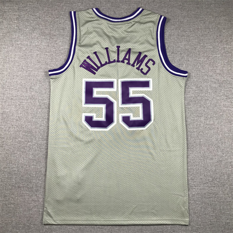 Men's Sacramento Kings Jason Williams #55 Gray 2000/01 Hardwood Classics Swingman Jerseys