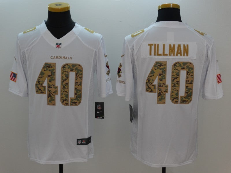 Men's Arizona Cardinals Pat Tillman #40 White Player Game Jerseys