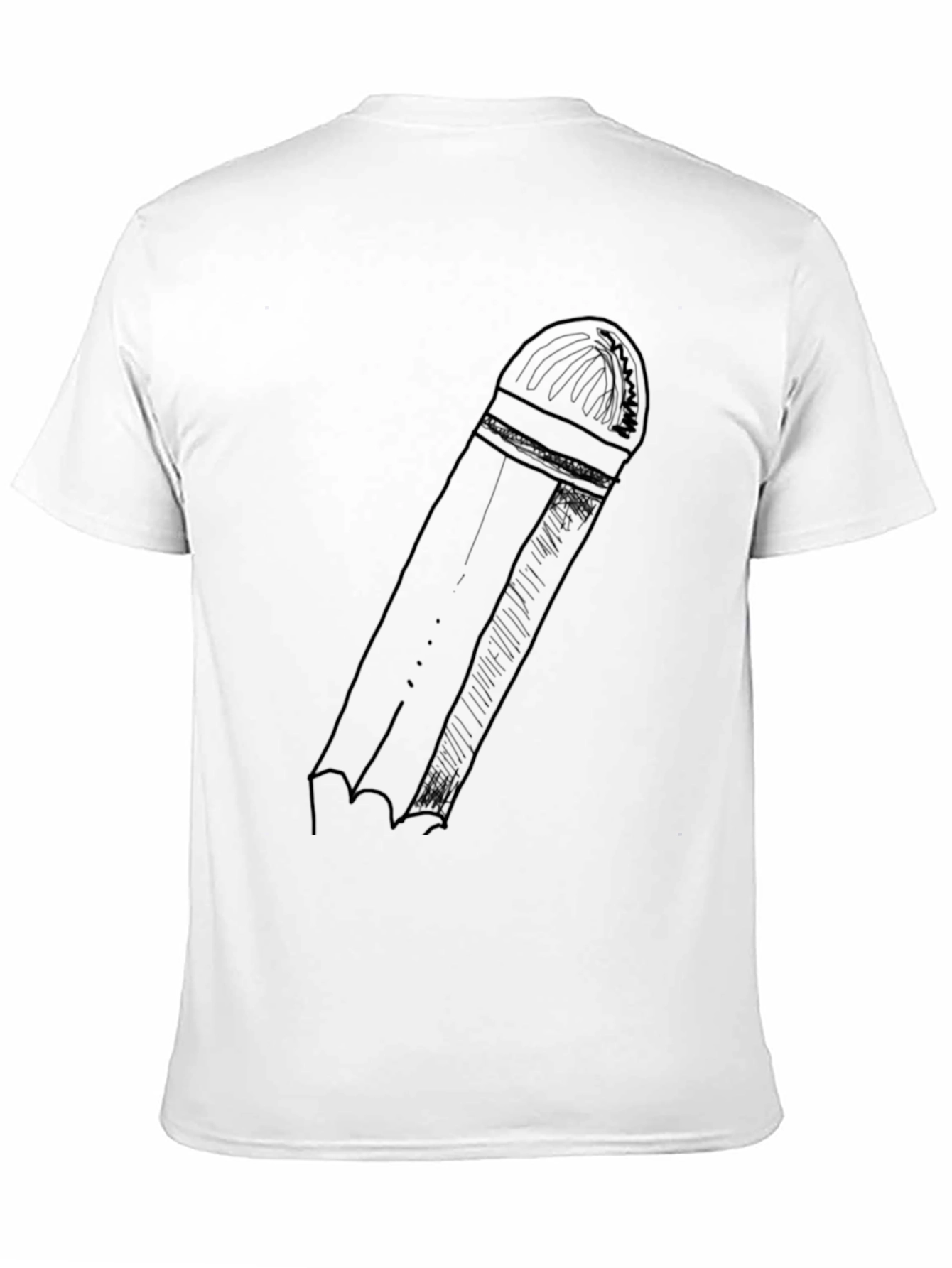 Pencil Graphic Black T-Shirt - Casual Style