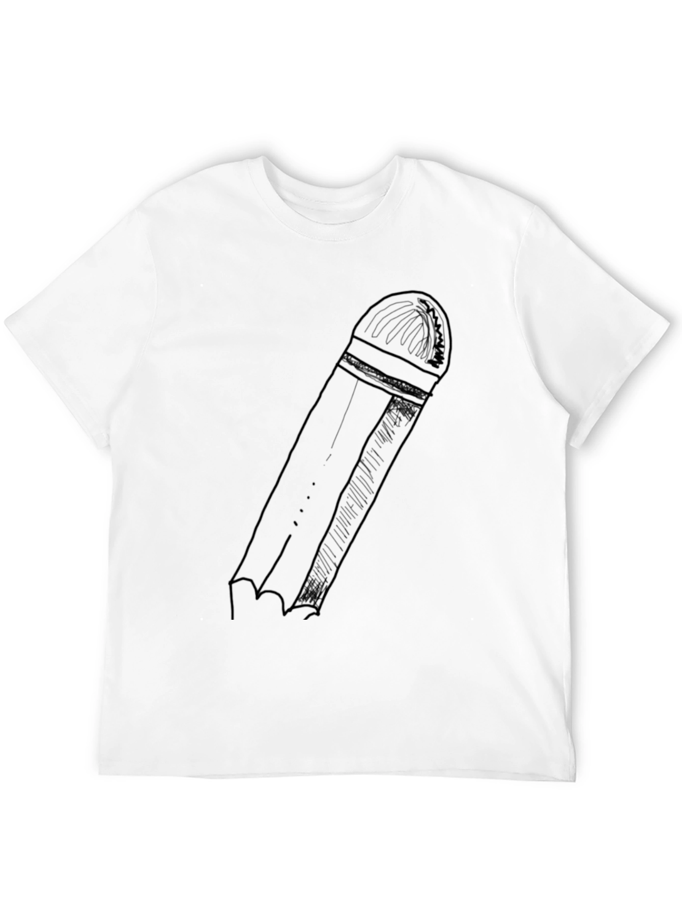 Pencil Graphic Black T-Shirt - Casual Style