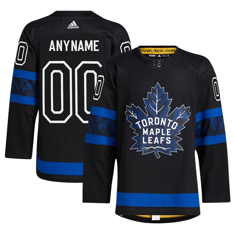 Men's Toronto Maple Leafs Black Authentic  x drew house Alternate Custom Jerseys