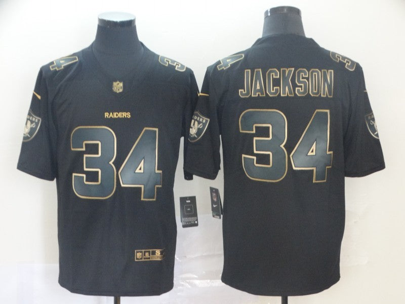 Men's Las Vegas Raiders Bo Jackson #34 Black Player Game Jerseys